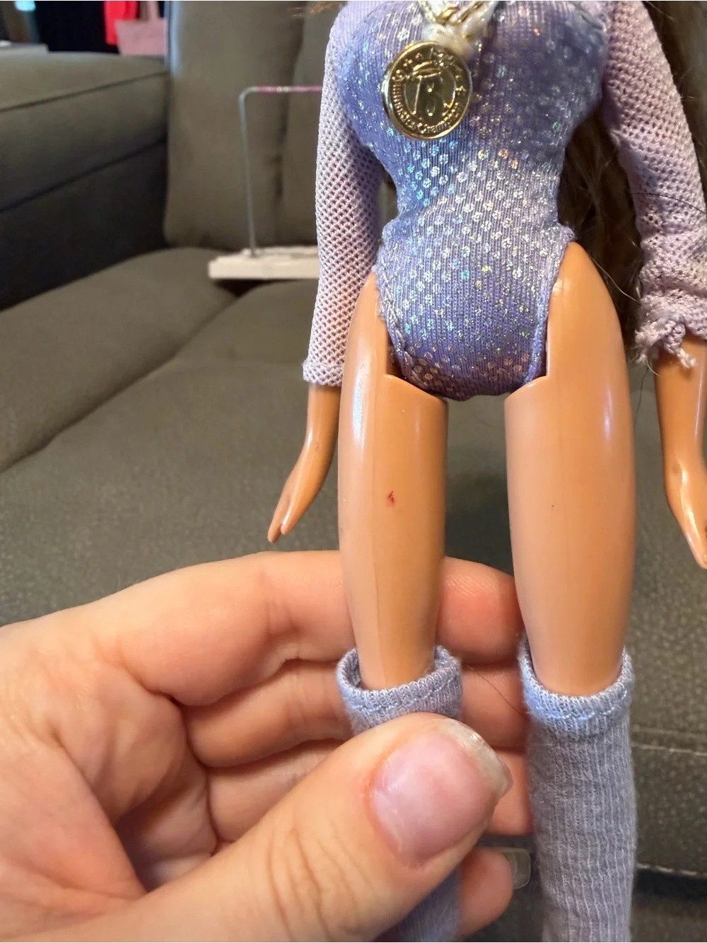 Set of Two Fashion Dolls in Purple and Pink Activewear